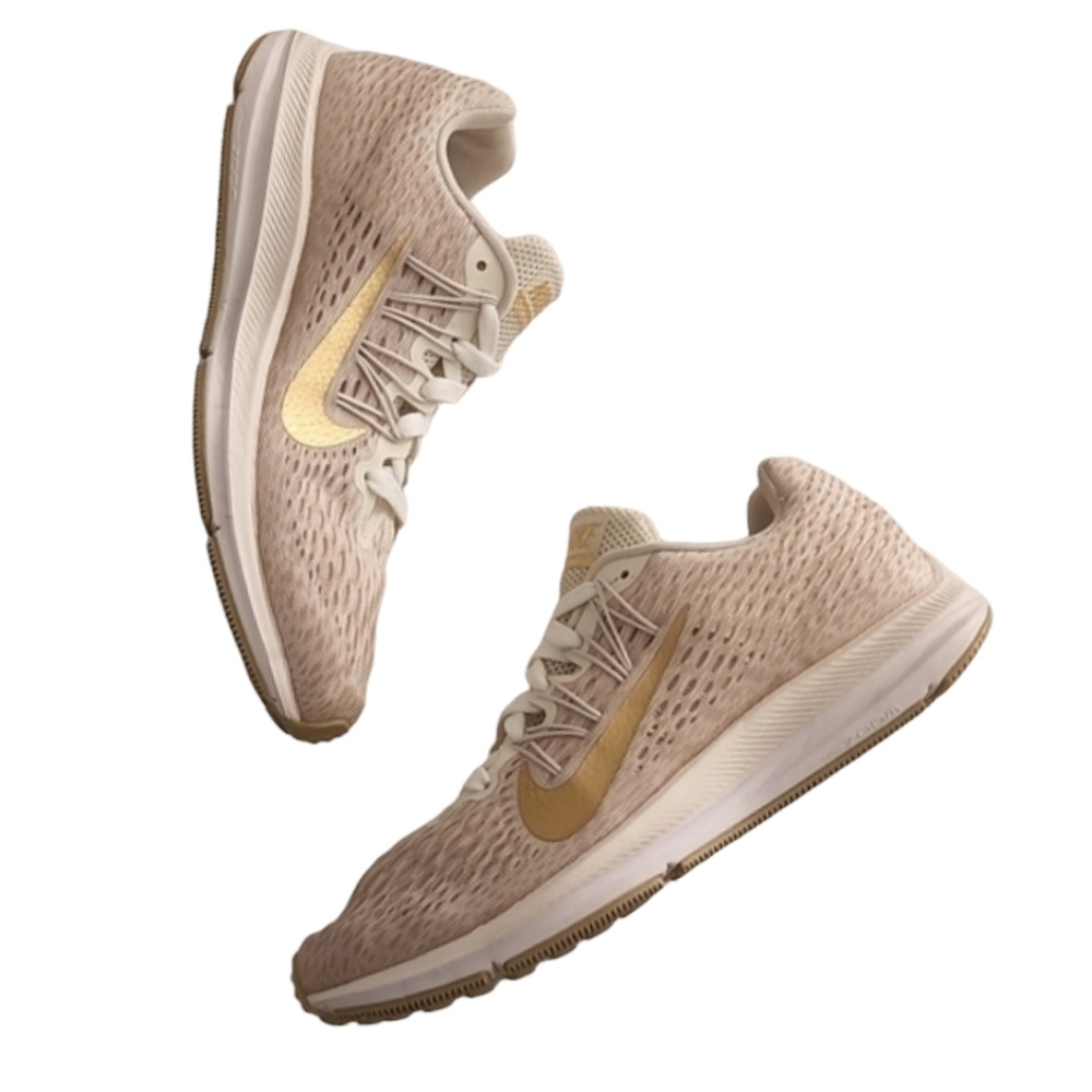 NIKE ZOOM WINFLOW 5 Beige Phantom Gold Sneakers Womens 8 SOLE Orthotics Insoles - Picture 2 of 16